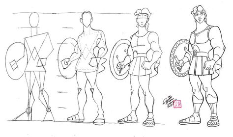 Greek Gladiator, Art Club Projects, Make Your Own Character, Muscle Man, Disney Hercules, Human Anatomy Art, Disney Concept Art, Disney Sketches, Model Drawing