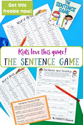 Sentence Openers Activities, Sentence Writing Games, Punctuation 3rd Grade, Work On Writing Activities, Phonics Writing Activities, Sentence Expansion Activities, Roll A Silly Sentence Free Printable, Sentence Building Activities 3rd Grade, Grammar Games 2nd Grade