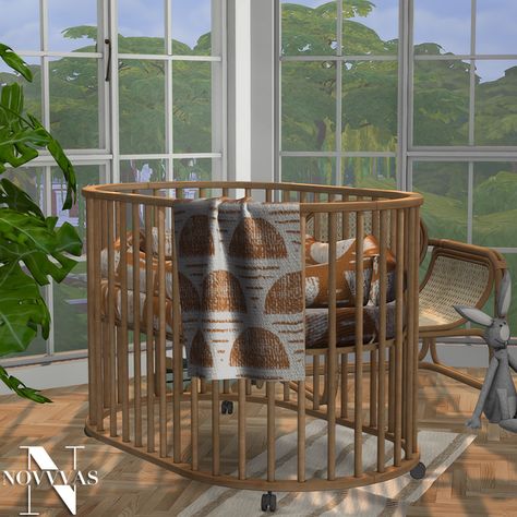 CRIB Black Simmer, The Sims 4 Pc, Sims 4 Cc Furniture Living Rooms, Sims 4 Bedroom, Sims Baby, Sims 4 Children, Sims 4 Cc Folder, Free Sims, Sims 4 House Design