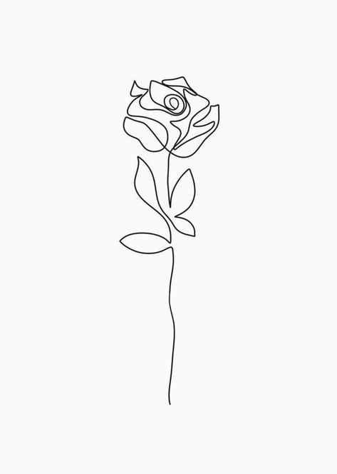 Rose Tattoo Designs For Women, Red Flower Tattoos, Minimal Tattoo Designs, Minimal Tattoo Ideas, White Rose Tattoos, Ear Tattoo Ideas, Cool Wrist Tattoos, Line Art Flowers, Tattoo Style Drawings