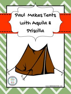 Paul makes tents with Aquila and Priscilla lesson, printable banner and more. #Biblefun Priscilla And Aquila Craft For Kids, Aquila And Priscilla Craft, Jam Ideas, Bible Class Activities, Paul Bible, Acts 13, Sunday School Games, Sunday School Curriculum, Kids Sunday School Lessons