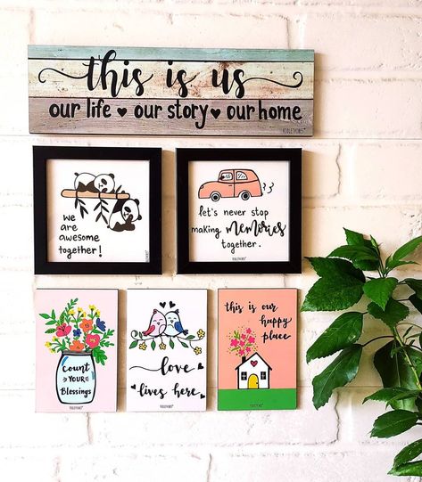 Aesthetic Wall Frames, Small Canvas Art Quotes, Hanging Wall Art Diy, Diy Inspirational Wall Art, Doodle Art Posters, Rv Bedroom, Diy Photo Book, Wall Art Diy Paint, Canvas Art Quotes