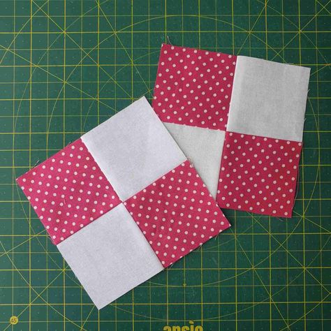 Making 4-Patch Quilt Blocks Two at a Time - Victoria Peat Patch Work Quilt Ideas, 12 Patch Quilt Blocks, Four Patch Quilt Patterns Free, Quick Quilt Blocks, 4 Patch Quilt Patterns Free, 9 Patch Quilt Ideas Block Patterns, 4 Patch Quilt Block, Nine Patch Quilt Patterns, Disappearing Four Patch