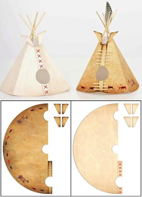 Teepee Model Project, Indian History Project Ideas Creative, Native American Tipi, Teepee Craft, Teepee Pattern, Tent Template, Tent Craft, Indian Tent, Native American Art Projects