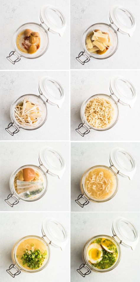 Mason Jar Ramen, Jar Ramen, Diy Ramen, Mason Jar Soup, Mason Jar Lunch, Mason Jar Recipe, Salad Jar Recipe, Soup In A Jar, Lunch Table