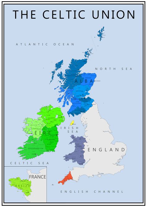 Celtic Union. British Isles Map, Map Of Britain, Celtic Nations, Scotland Map, The Celts, Imaginary Maps, Ancient Celts, Geography Map, Celtic Culture