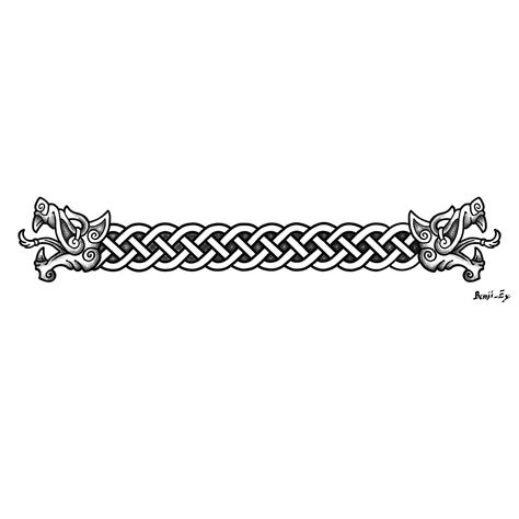 Tattoo Stencil Saxon Tattoo, Viking Wrist Tattoo, Nordic Knot Tattoo, Nordic Pattern Tattoo, Viking Band Tattoos For Men, Norse Knotwork Tattoo, Traditional Viking Tattoo Design, Tattoo Borders, Viking Wrap Around Tattoo