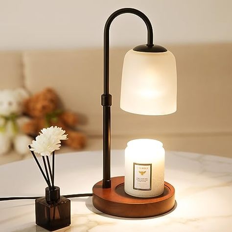 BIGKJYBC Candle Warmer Lamp, Candle Lamp with Timer & Dimmer Candle Lamp Warmer Height Adjustable, Candle Warmer with 2 * 50W Bulbs for Home Decor (White) Can You Put Candles On A Bathroom Windo Ladge, Lamp For Coffee Bar, Home Owner Candle, Small Lamps On Mantle, Small Kitchen Lamps Counter Tops, Candle Warmer Lamp Aesthetic, Candle Warmer Lamp Decor, Candle Lamp Warmer, Unique Decor Pieces