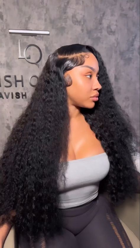 Wig Hairstyles Curly, Birthday Wig Hairstyles, Black Women Hair Color, Deep Wave Human Hair, Frontal Wig Hairstyles, Hd Lace Wig, Birthday Hairstyles, Black Ponytail Hairstyles, Quick Braided Hairstyles