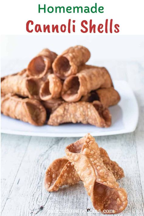 These crispy and incredibly flaky Cannoli shells are what will set your dessert apart from the rest. Learn how to make cannoli shells for the best treat ever! #CannoliShells #CannoliShellRecipe #HowToMakeCannoliShells Cannoli Dough Recipe, Best Cannoli Recipe, Italy Appetizers, Conoli Recipe Shell, Canollis Recipe Italian, Cannoli Shells Recipe, How To Make Cannolis, Authentic Cannoli Recipe, Easy Cannoli Recipe