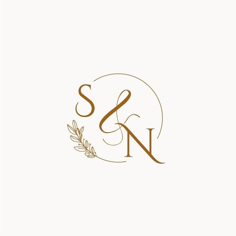 SN initial wedding monogram logo Baby Poster Design, Athletic Wallpaper, Monogram Logo Letters, N Logo Design, Engagement Invitation Cards, Wedding Logo Monogram, Wedding Logo Design, Wedding Planning Decor, Beautiful Logos Design