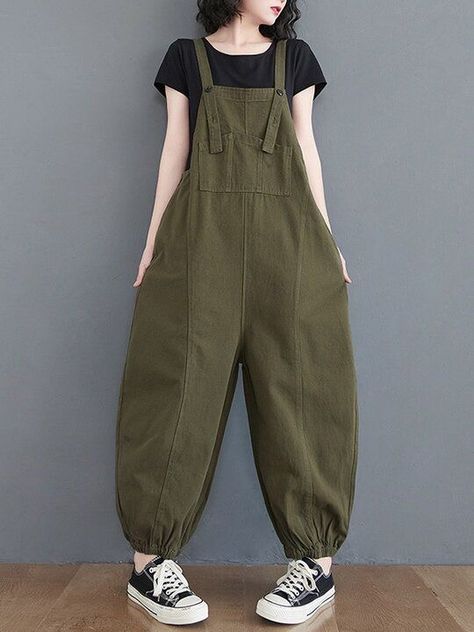 Loose Overalls, Balloon Pants, Dress Shirt Sleeves, Plus Size Jumpsuit, Casual Jumpsuit, Spring Style, Aesthetic Clothes, Pretty Outfits, Fashion Inspo Outfits