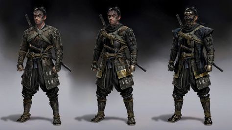 Mitch Mohrhauser, Ghost Of Tsushima Art, Armor Drawings, Unique Sketches, Ghost Armor, Dnd Concept, Asian Warrior, Dark Continent, Best Armor