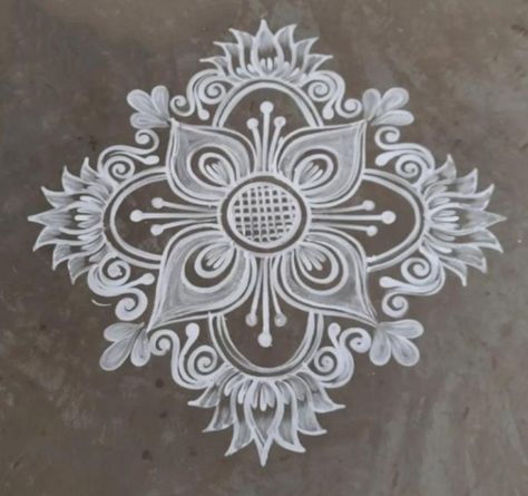 Rangoli Designs White, Diwali Rangoli 2022, White Rangoli Design, Diwali Rangoli Simple, Simple Diwali Rangoli, Rangoli Design Diwali, White Rangoli, Diwali Rangoli Design, Happy Diwali Rangoli