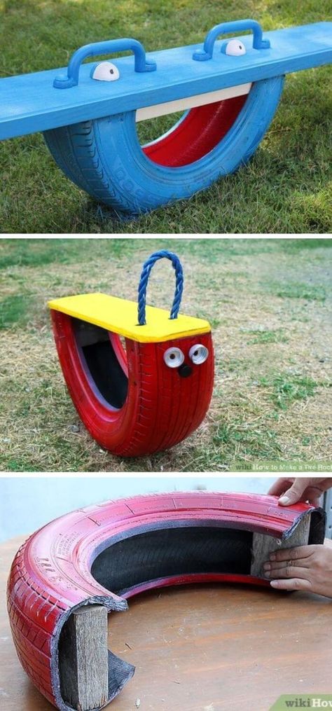 Old Tires Ideas Diy, Tyre Ideas For Kids, Old Tires Ideas, Tire Playground, Tires Ideas, Repurposed Tire, Architecture Symbols, Diy Kids Playground, Reuse Old Tires