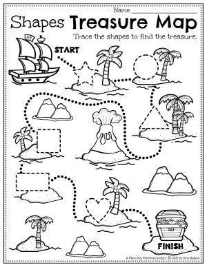 Pirate Treasure Map Craft, Printable Pirate Map Free, Treasure Map Craft Preschool, Pirate Treasure Map Printable, Treasure Map Preschool, Map Preschool Activities, Preschool Treasure Map, Treasure Chest Craft Preschool, Pirate Maps For Kids