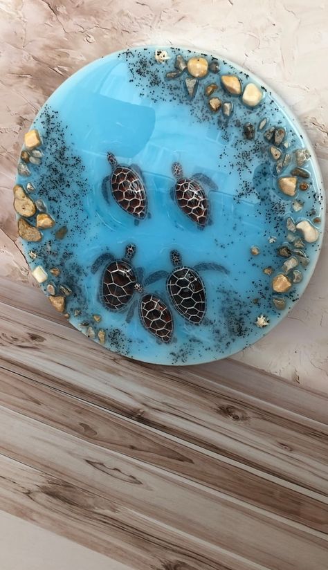 ShineEpoxyArt - Etsy Болгария Done With Love, Christmas Canvas Art, Resin Crafts Tutorial, Turtle Decor, Turtle Painting, Resin Design, Turtle Art, Diy Resin Art, Christmas Canvas