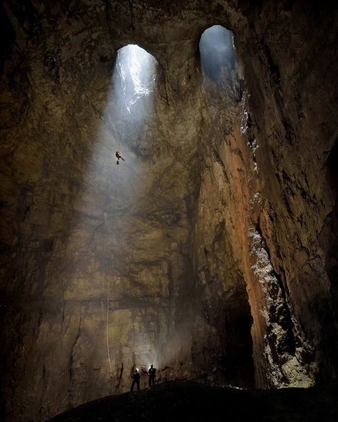 @natgeo: “Photo by Robbie Shone @shonephoto / Kačna jama (cave) is 280 meters (over 900 feet) deep, the…” Cave Photography, Underground Caves, Cave System, Underground World, Natural Environment, Eastern Europe, Photo Reference, Fantasy Landscape, Slovenia