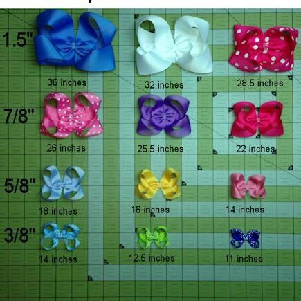 How much ribbon for different bow sizes Different Types Of Bows, Make A Hair Bow, Headbands Diy, Ribbon Making, Ribbon Sculptures, Types Of Bows, Hair Bow Tutorial, Diy Bows, Bow Headband Hairstyles