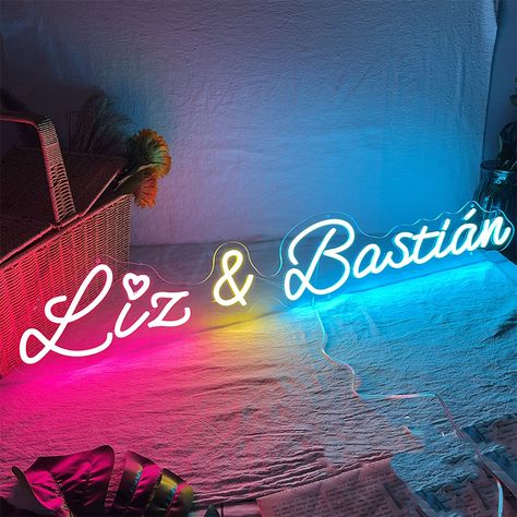 We produce custom LED neon signs for every occasion. We offer a wide range of neon signs for bedrooms, bars, weddings, wall decorations and home decor. Our team of skilled craftsmen can create personalized neon signs to suit your unique style and taste. All our signs are made from the highest quality materials and are sure to add a bright and vibrant touch to any space. Couple Name, Customer Service Experience, Neon Sign Bedroom, Personalized Neon Signs, Led Neon Lighting, Wall Decorations, Neon Lights, Led Neon Signs, Led Neon