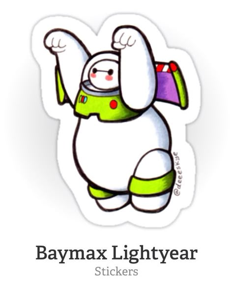 Baymax Lightyear sticker - Red Bubble Stickers Cool, Red Bubble Stickers, Bubble Stickers, Tumblr Stickers, Computer Sticker, Disney Sticker, Walt Disney Animation Studios, Macbook Decal, Hydroflask Stickers