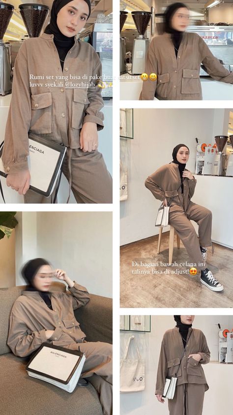 Coffee Ootd, Hijab Outfits, Casual Hijab, Hijab Ootd, Casual Hijab Outfit, Fashion Hijab, Ootd Style, Ootd Hijab, Hijab Outfit