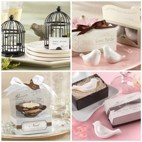 Bird shaped chocolates and bird cages Candle Bridal Shower Favors, Wedding Birds, Inexpensive Wedding Favors, Wedding Favor Ideas, Wedding Theme Inspiration, Love Birds Wedding, Bird Wedding, Festive Wedding, Love Bird