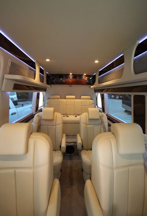 Luxury Vans Vehicles, Luxury Van Interior, Luxury Sprinter Van, Van Luxury, Sprinter Passenger Van, T3 Vw, Mb Sprinter, Luxury Vehicle, Luxury Van