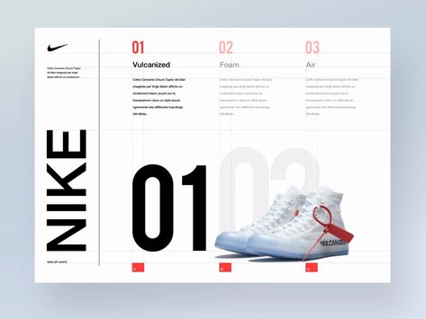 Nike Off white layout by Beasty 🐯 Portfolio Design Layouts, White Layout, Design Portfolio Layout, Graphic Design Magazine, Cv Inspiration, Mises En Page Design Graphique, Nike Off White, Webdesign Inspiration, Portfolio Design Layout