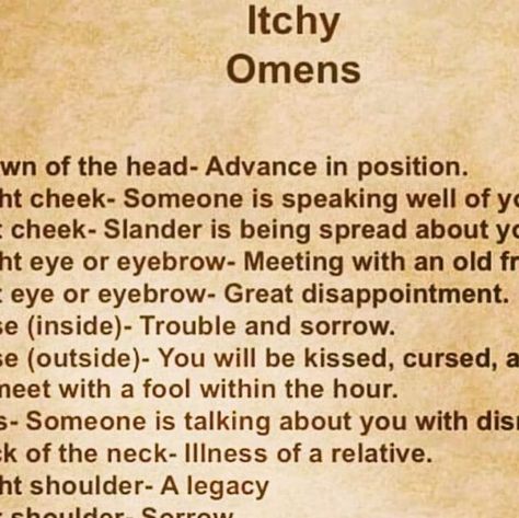 Ivalaine on Instagram: "#omen #omens #itch #head #cheeks #eyes #nose #neck #palms #spine #stomach #thighs #knees #eyebrows #lips #marriage #change #reconciliation #invitation" Nose Itching Meaning, Itchy Nose Spiritual Meaning, Nose Itching Spiritual Meaning, Right Palm Itching Meaning, Right Hand Itching Spiritual Meaning, Itchy Palms Meaning, Itchy Nose, Feminine Health, Weird Things