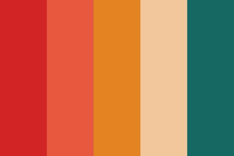 Sunset on the Beach color palette Sunburst Color Palette, Southwest Sunset Color Palette, Sunset Color Palette Aesthetic, Bright Orange Palette, Bright Desert Color Palette, Retro Western Color Palette, Retro Colour Palette Bright, Retro Sunset Color Palette, Sun Rise Color Palette