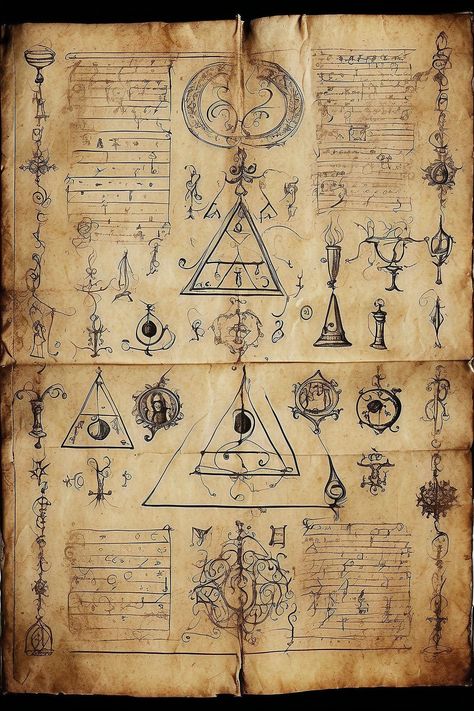 Old occult parchment spell paper. Old Grimoire Pages, Old Spell Book, Dnd Spellbook, Shadow Book, Ancient Paper, Pagan Spirituality, Spell Books, Easter Desserts, Grimoire Book