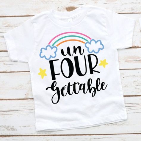 Girls Un Four Gettable 4th Birthday Shirt 4th Bday Party Girl Theme, Unfourgettable 4th Birthday Girl, Four Birthday Party Ideas, 4 Year Birthday Party Ideas Girl, 4th Birthday Party For Girls Theme, 4th Birthday Theme, Fourth Birthday Shirt, Donut Themed Birthday Party, Girls Birthday Party Themes