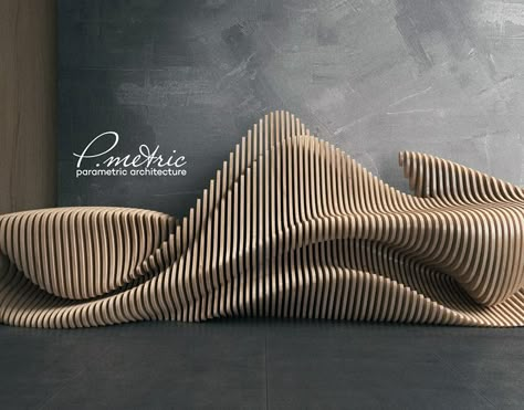 Parametric Bench, Parametric Furniture, Parametric Wall, Wall Bench, Parametric Architecture, Parametric Design, Design Wood, Wood Bench, Estilo Art Deco