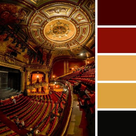 Opera Color Palette, Moulin Rouge Color Palette, Burlesque Color Palette, Phantom Of The Opera Color Palette, Old Hollywood Glamour Color Palette, Movie Theater Color Palette, Dark Circus Color Palette, Cinema Colour Palette, Vintage Circus Color Palette