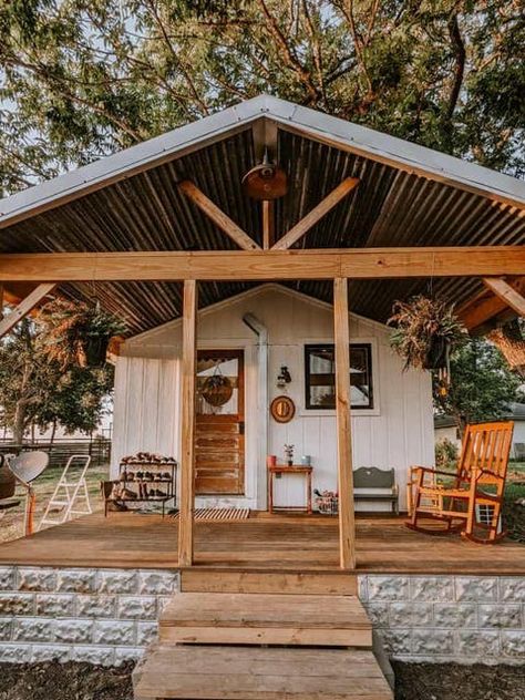 Shed To Home, Shed Tiny Home, Tiny Farmhouse, Tiny House Blog, Tiny House Exterior, Tiny House Talk, Shed Home, Tiny House Interior Design, Shed To Tiny House