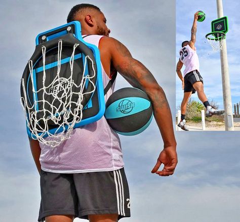 Sometime you just have to play ball, even when the courts already filled up. This unique portable basketball hoop lets you play hoops practically anywhere. It folds down completely flat so you can whe... Basketball Tumblr, Basketball Tattoos, Diy Basketball, Portable Basketball Hoop, Basketball Accessories, Basketball Videos, Basketball Tips, Basketball Drills, Kids Basketball