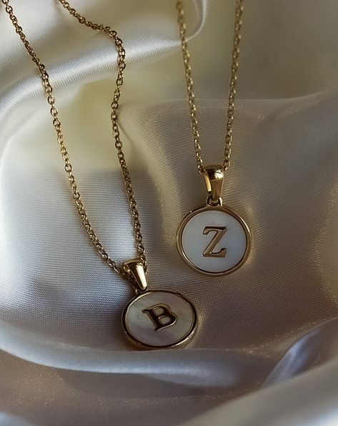 18k Gold Plated Initial Letter A-Z Necklace Pendant White - Etsy UK Z Necklace, Alphabet Jewelry, Initial Pendant Necklace, Name Jewelry, Initial Jewelry, Christmas Gift Jewelry, Initial Letter, Engraved Necklace, Personalized Initials