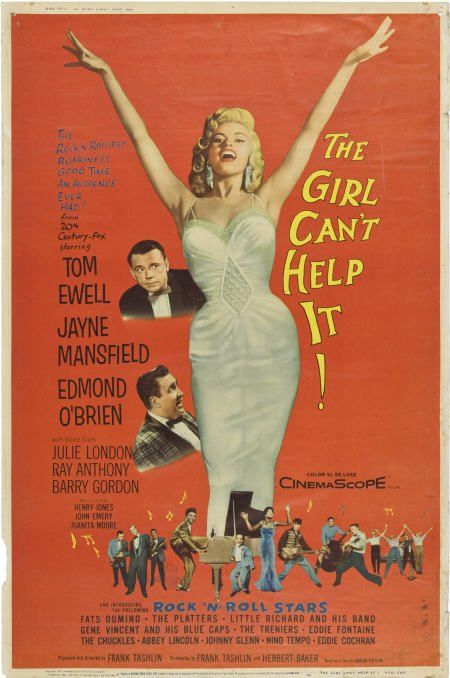 85851: The Girl Can't Help It (20th Century Fox, 1956). : Lot 85851 Funny Girl Movie, Eddie Cochran, Frankie Avalon, Donald O'connor, Old Film Posters, Julie London, Sean Leonard, Diahann Carroll, Buddy Guy