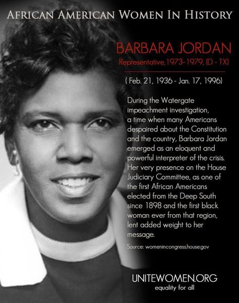 Barbara Jordan Black Women In History, Barbara Jordan, Black Heritage, Extraordinary Women, Great Women, African American History, African American Women, Black American, Black Excellence