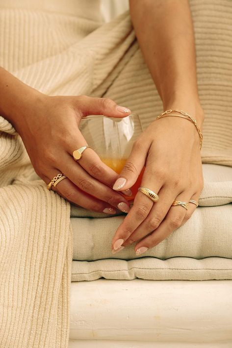 #rings #stacking #minimal #classyjewelry #2023 #trendy #women #jewelry #ins #goldplated #ooakme Rings Combination, Ring Party Jewelry, Stacker Rings, Minimal Ring, Beaded Ring, Dome Ring, Stylish Bracelet, Best Gifts For Her, Classy Jewelry