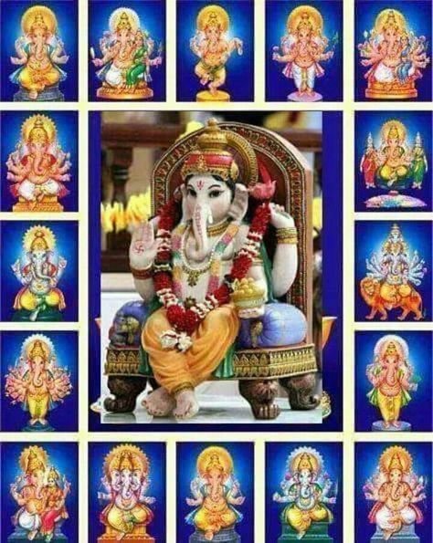 Lord Ganesh 16 out of 32 forms Guruji Wallpaper, Guru Datta, Arte Ganesha, श्री गणेश, God Pic, All God Images, Guru Nanak Wallpaper, Ganapati Bappa, Jai Ganesh