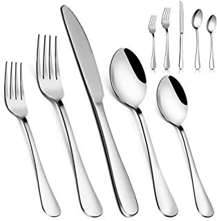 Amazon.com: Sterling Silver Silverware Spoon Mirror, Steel Utensils, Cutlery Set Stainless Steel, Stainless Steel Silverware, Stainless Steel Utensils, Flatware Sets, Luxury Mirror, Eating Utensils, Cooking Utensils Set