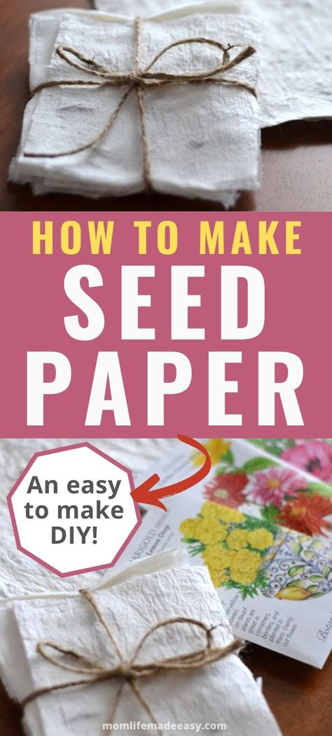 Seed Paper Diy, Seed Craft, Flower Seed Paper, Wildflower Seed Paper, Make Paper Flowers, Plantable Seed Paper, Fun Crafts To Do, Market Stall, How To Make Paper Flowers