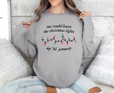 We could leave the Christmas lights up til January🎄🎶 Shop now at the link in my bio or by searching “DesignsWithRachCo” on Etsy✨ #lover #christmaslights #taylorswift #swiftie #loveralbum #wecanleavethechristmaslightsuptilljanuary The Christmas, Christmas Lights, San Jose, Light Up, Favorite Outfit, Shop Now, Adult Outfits, Sweatshirts Hoodie, Purses And Bags