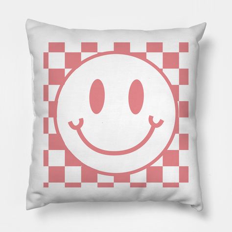 Checkered smiley face design made to make you smile. -- Choose from our vast selection of throw pillows to match with your desired size to make the perfect custom pillow. Pick your favorite: Movies, TV Shows, Art, and so much more! Available in extra small, small, medium, large. For beds, couches/sofas, love seats, and chairs. Perfect for decoration. Preppy Pillows Aesthetic, Preppy Bed Pillows, Cute Bedroom Pillows, Cute Pillows Aesthetic, Smiley Face Pillow, Checkered Pillows, Preppy Smiley Face, Smiley Face Pillows, Taylor Thompson