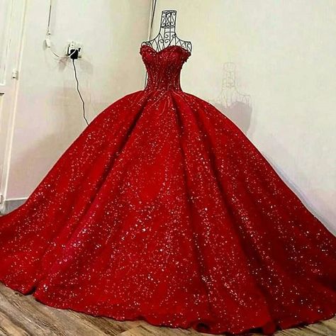 Christie (@littlexmissxchristie) • Instagram photos and videos Red A Line Prom Dress, Debut Gowns, Red Ball Gowns, Prom Dress Red, Red Quinceanera Dresses, A Line Prom Dress, Pretty Quinceanera Dresses, Fancy Gowns, Red A