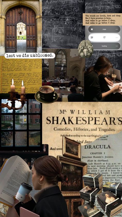 i just love this aesthetic!! #shakespeare #darkacademia #literature Language And Literature Aesthetic, English Literature Aesthetic Collage, English Linguistics Aesthetic, Type A Aesthetic, Literature Girl Aesthetic, English Literature Aesthetic Wallpaper, Literature Aesthetic Background, Literature Aesthetic Wallpaper, English Literature Student Aesthetic