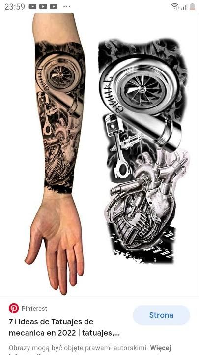 Isaiah Tattoo, Diesel Mechanics Tattoo, Tattoo Homme, Gear Tattoo, Half Sleeve Tattoos Forearm, Mechanic Tattoo, Band Tattoo Designs, Money Tattoo, Men Tattoos Arm Sleeve