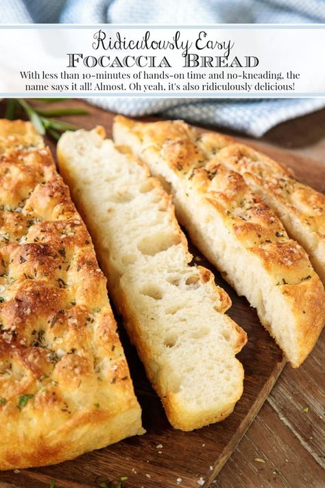 Easy Artesian Bread Recipes, Fast Focaccia Bread, Ficcochia Bread Recipe, Easy Focaccia Bread, Easy Focaccia Bread Recipe, Easy Focaccia, Foccacia Bread, Recipe Bread, Focaccia Bread Recipe